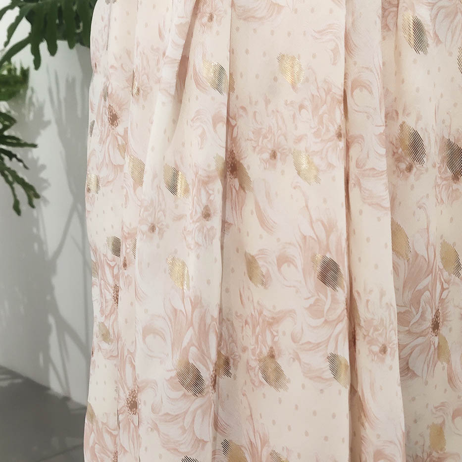 chiffon floral fabric wholesale 