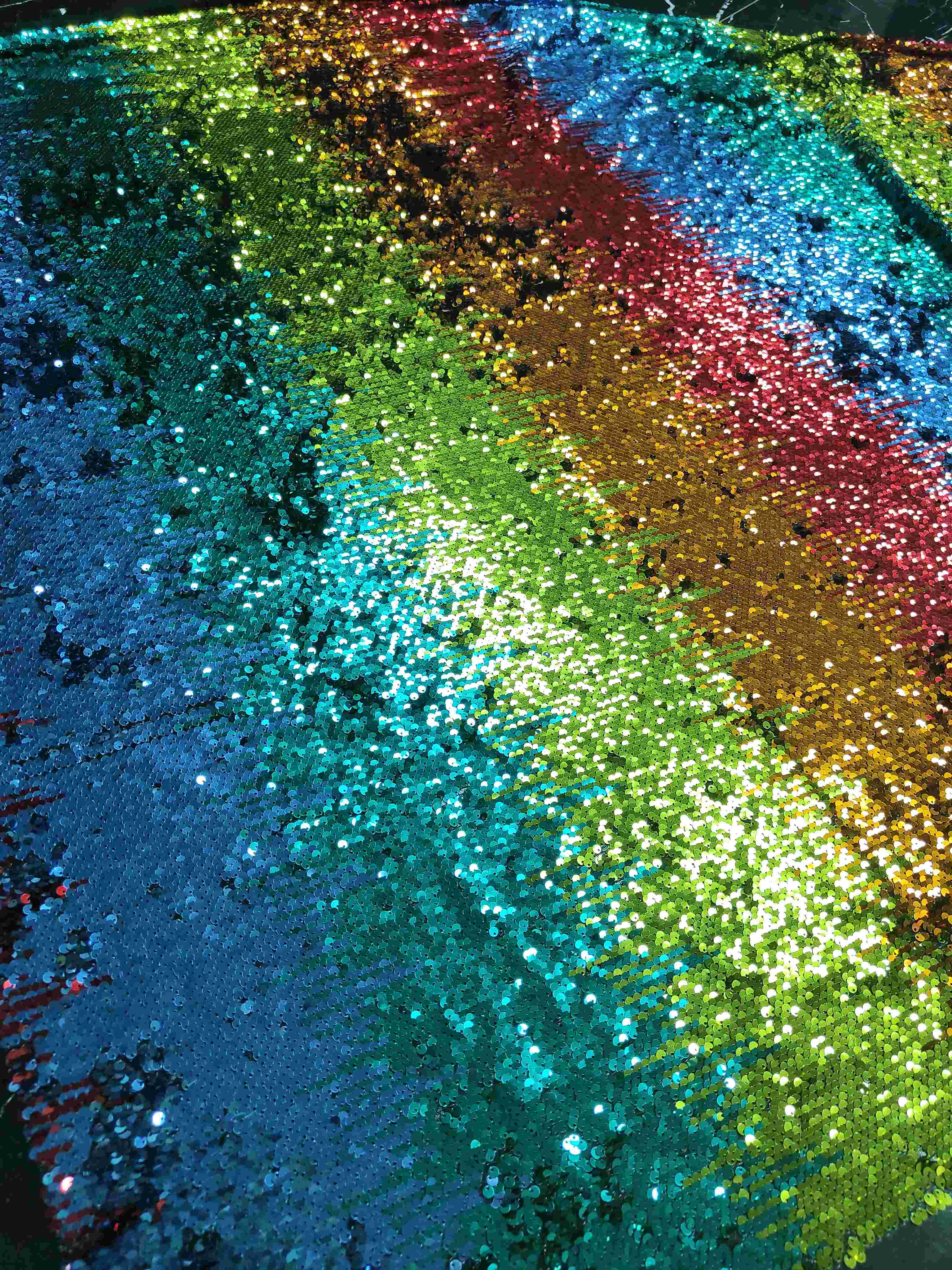 rainbow sequin fabric for evening dress