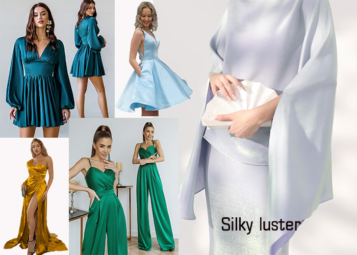 Silky luster liquid satin fabric-2023